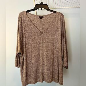 J. Jill Wherever collection gray brown dolman sleeve v neck sweater size XL